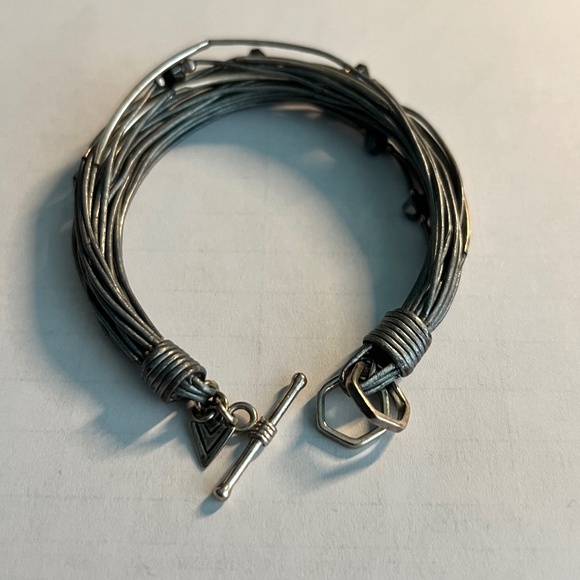 Silpada Silver/Leather Bracelet Retired B2143 - Picture 1 of 5